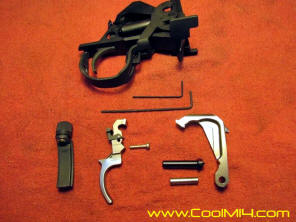 Shootingsight EBR Trigger with Lightened Hammer M14 Disassembled