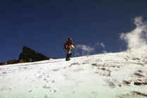 Crowder walking uphill Rainier.jpg (46228 bytes)