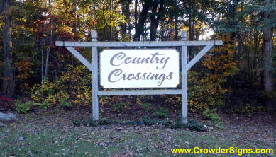 Country Crossing Main Entrance Sign