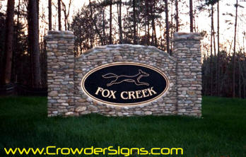 Fox Creek Entrance Sign
