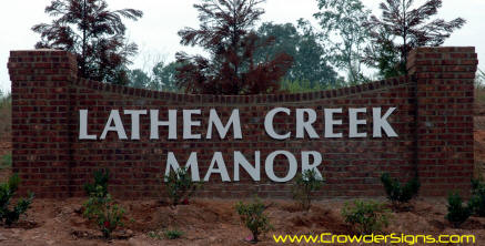 Latham Creek Manor Entrance Sign