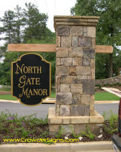 North Gate Manor CNC Routed Subdivision Sign
